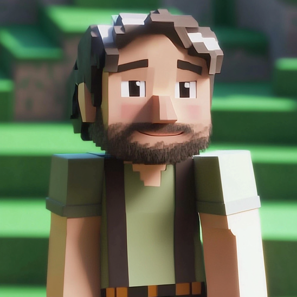 Tim Soret in Minecraft style